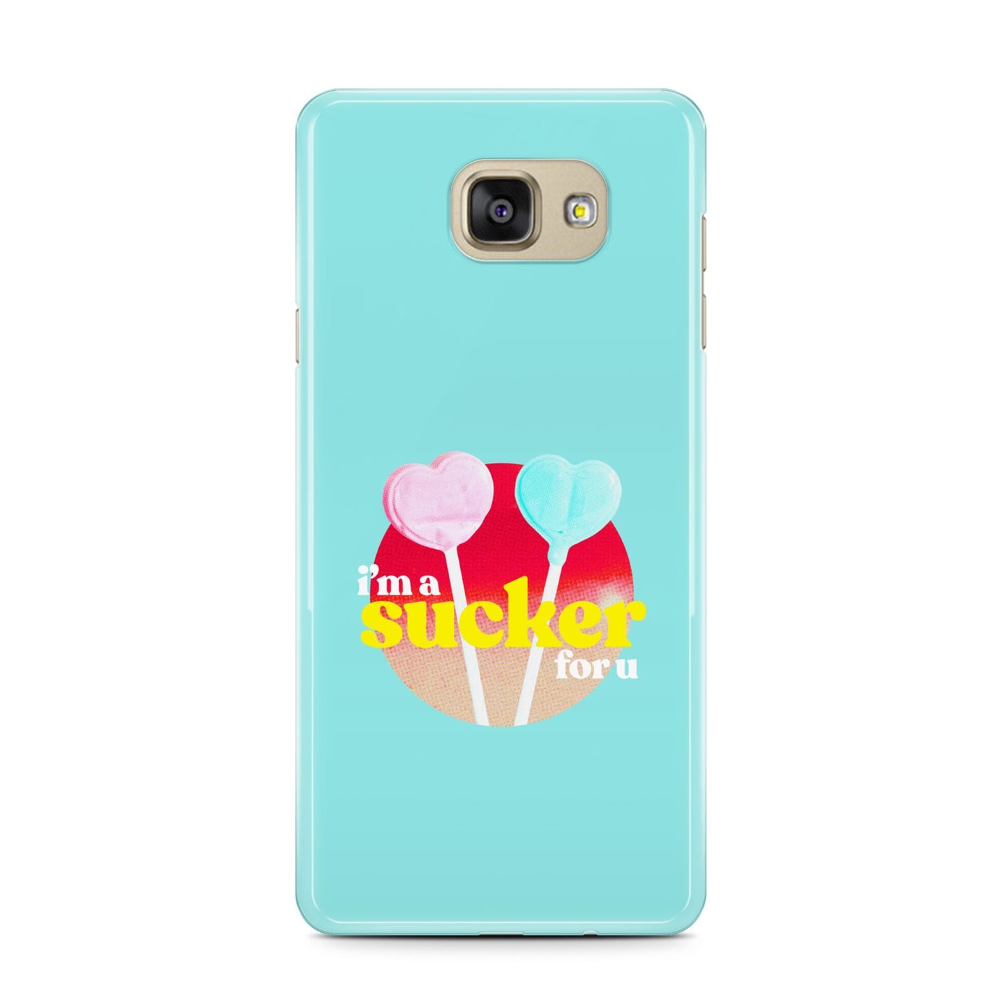 Retro Valentine Samsung Galaxy A7 2016 Case on gold phone