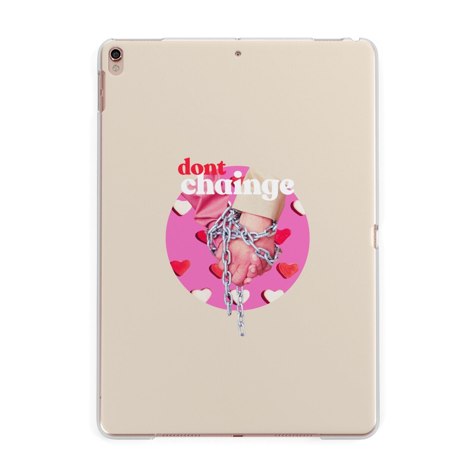 Retro Valentines Quote Apple iPad Rose Gold Case