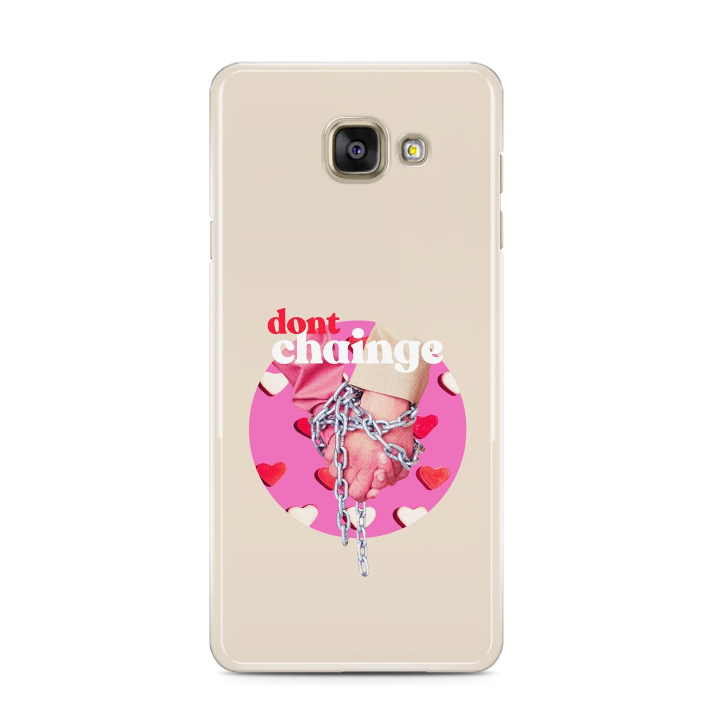 Retro Valentines Quote Samsung Galaxy A3 2016 Case on gold phone