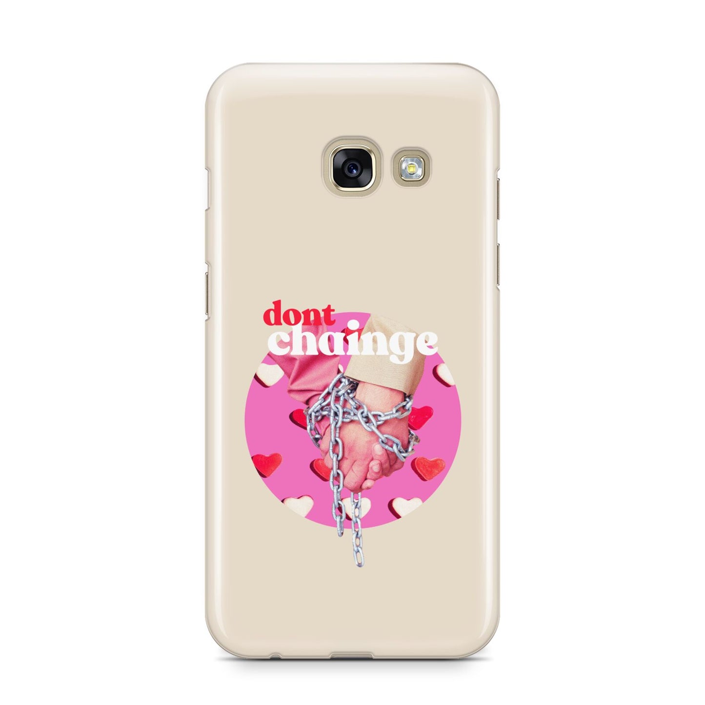 Retro Valentines Quote Samsung Galaxy A3 2017 Case on gold phone