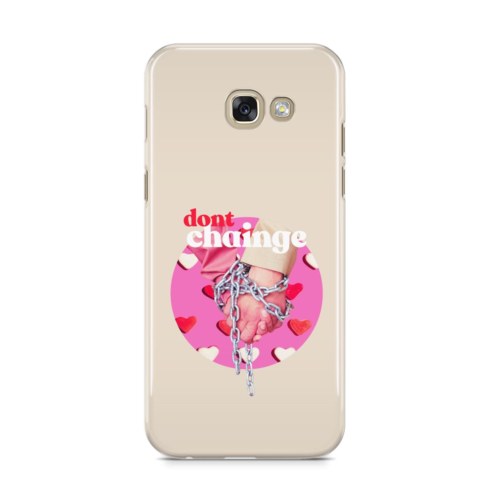 Retro Valentines Quote Samsung Galaxy A5 2017 Case on gold phone