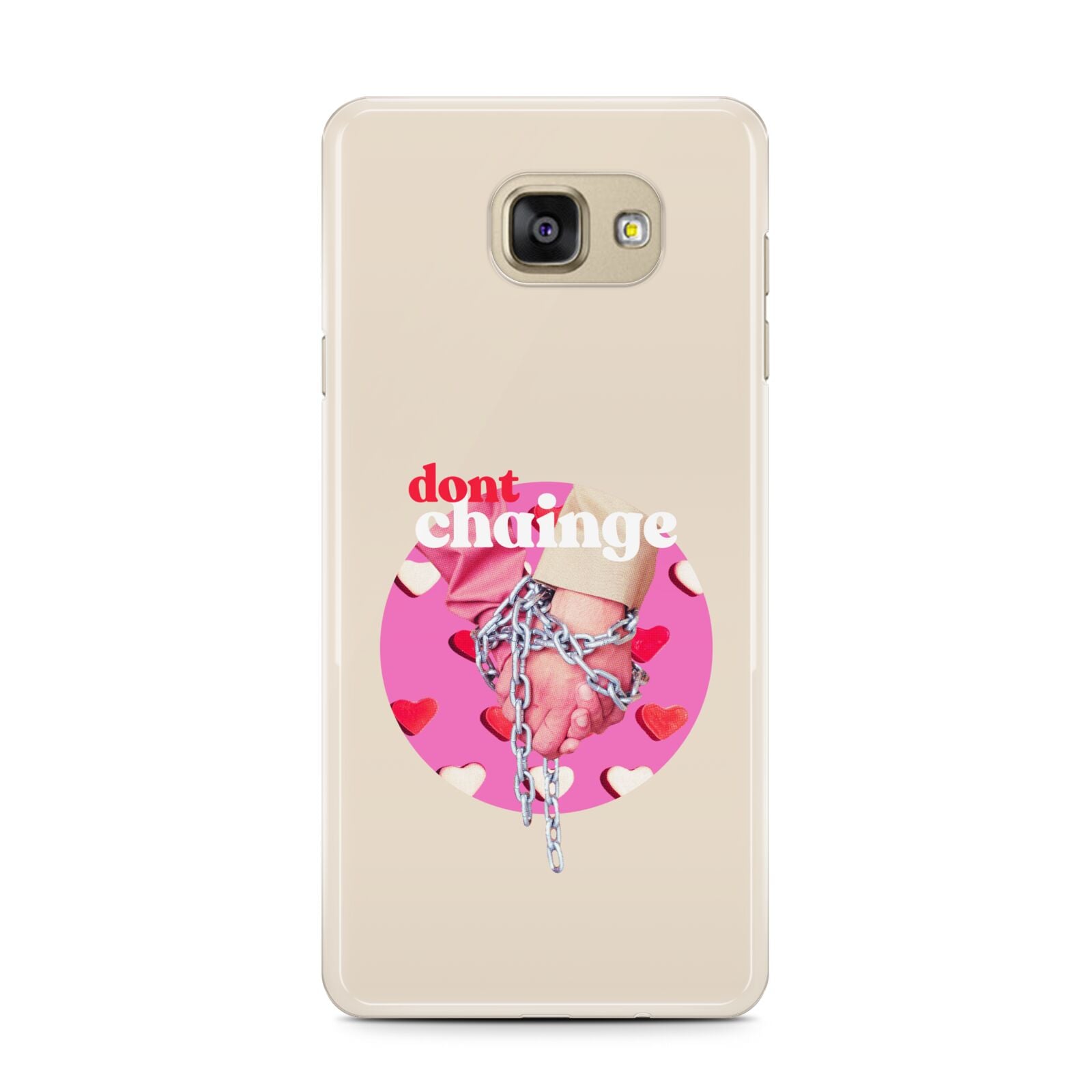 Retro Valentines Quote Samsung Galaxy A7 2016 Case on gold phone