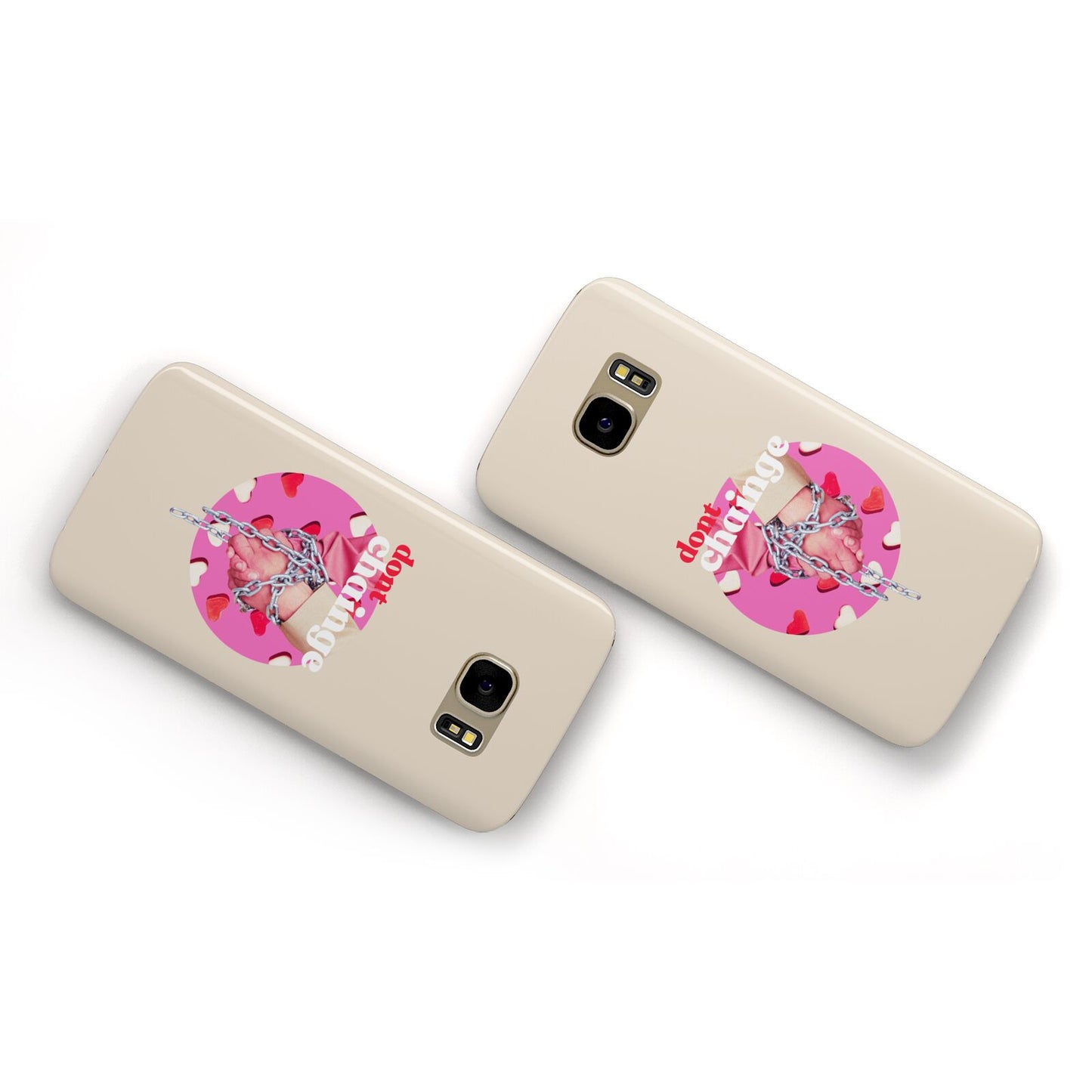 Retro Valentines Quote Samsung Galaxy Case Flat Overview