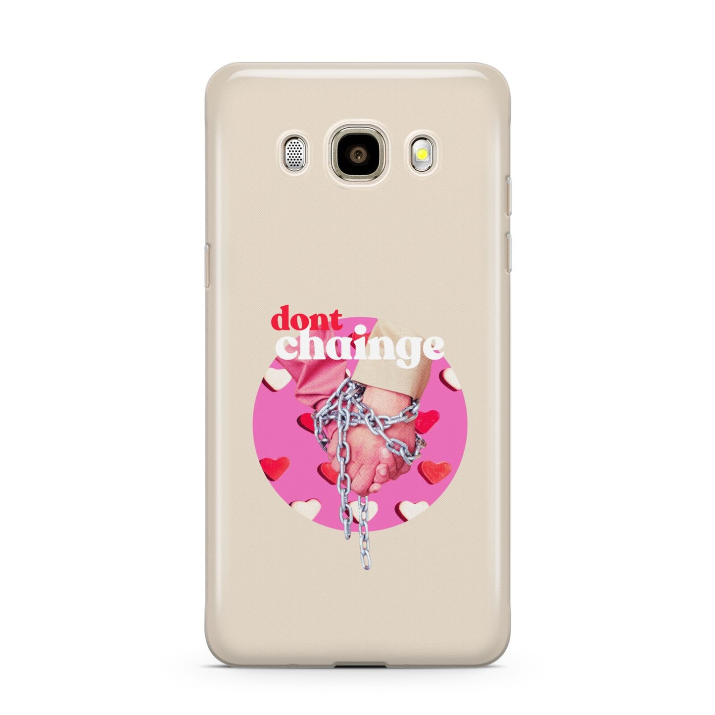 Retro Valentines Quote Samsung Galaxy J7 2016 Case on gold phone