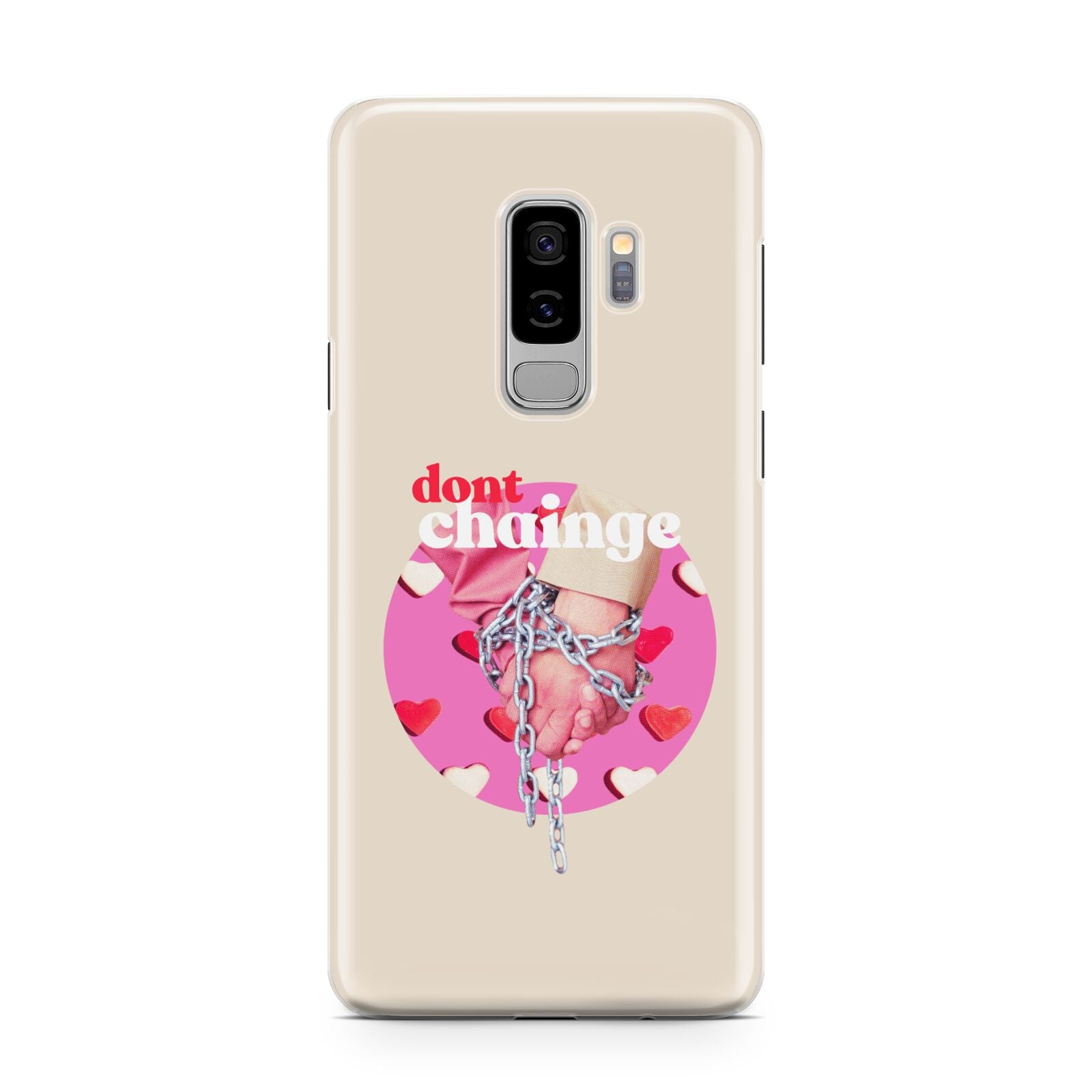 Retro Valentines Quote Samsung Galaxy S9 Plus Case on Silver phone