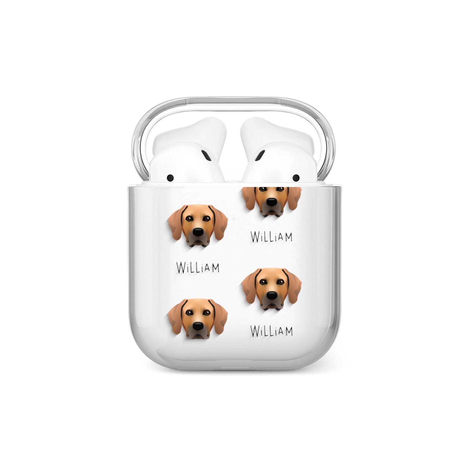 Rhodesian Ridgeback Icon with Name AirPods Case
