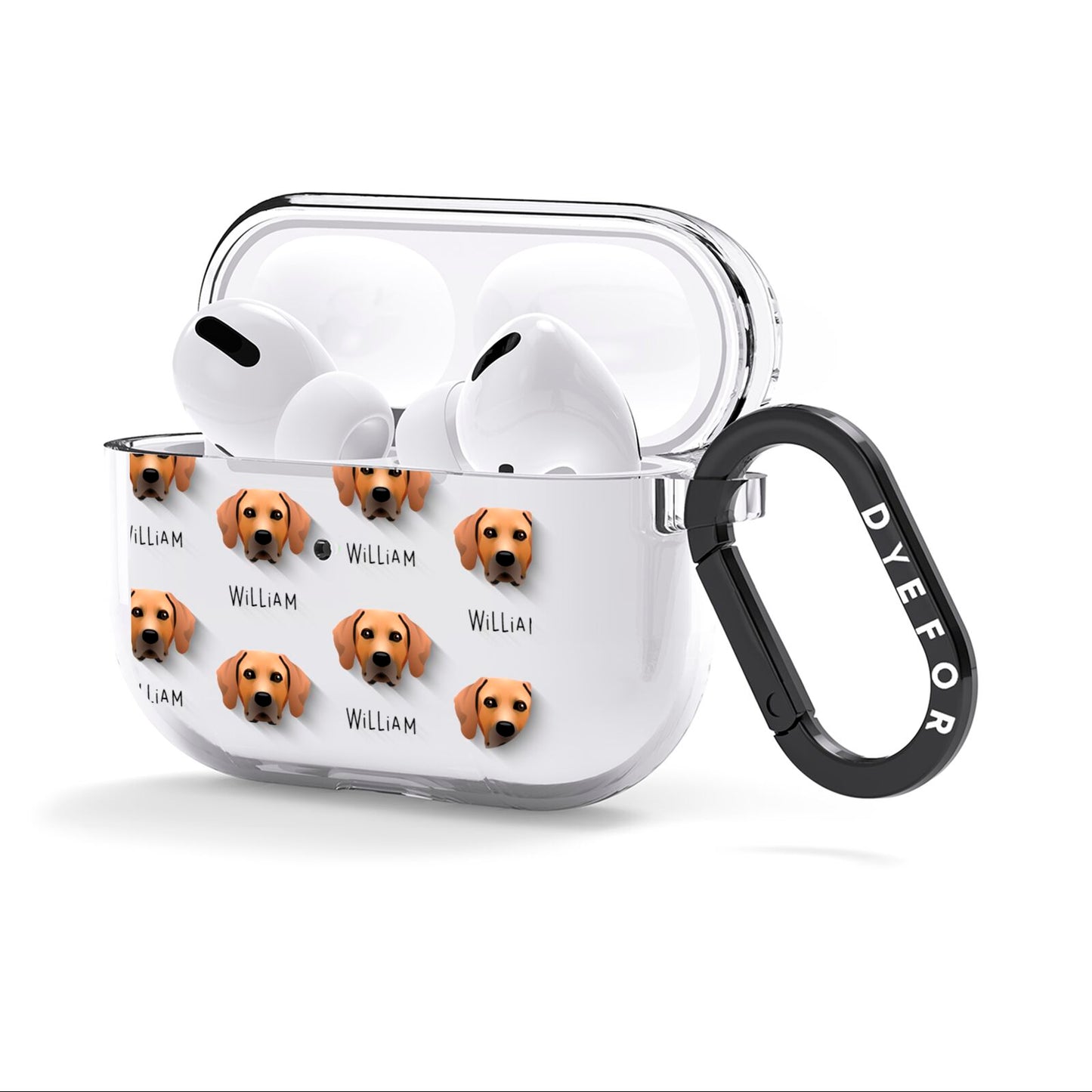 Rhodesian Ridgeback Icon with Name AirPods Clear Case 3rd Gen Side Image