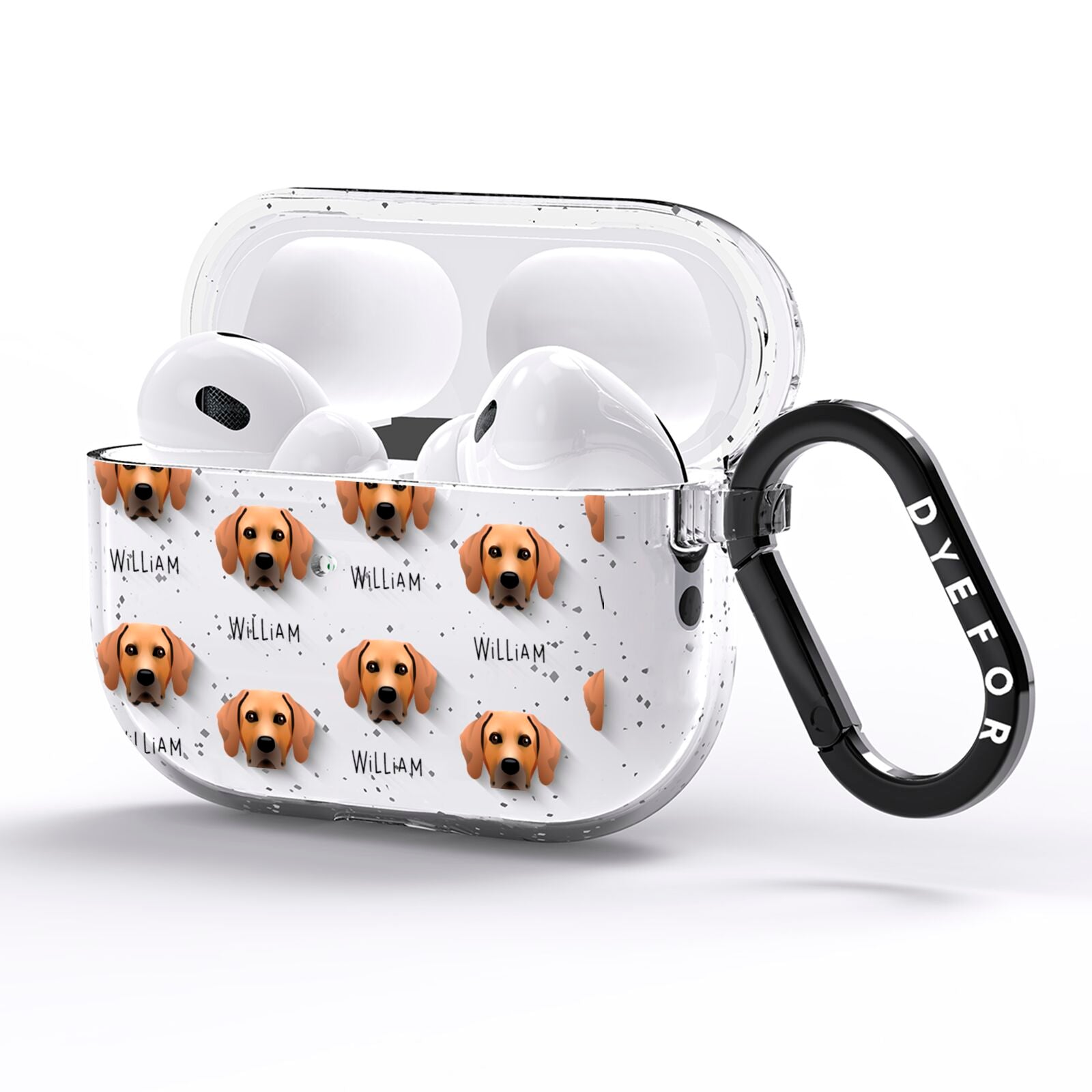 Rhodesian Ridgeback Icon with Name AirPods Pro Glitter Case Side Image