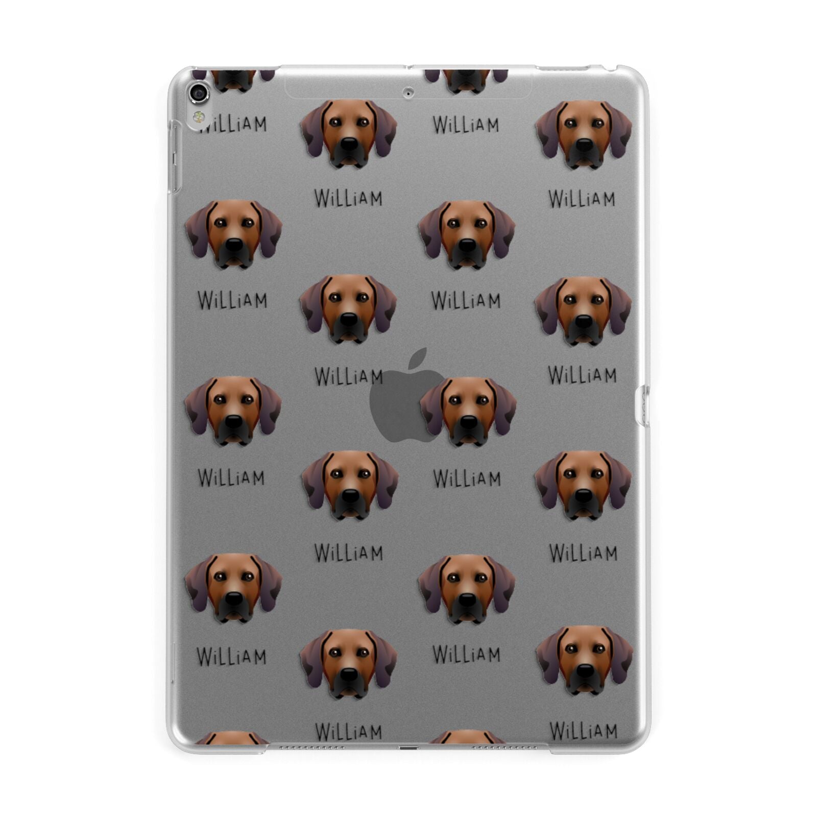 Rhodesian Ridgeback Icon with Name Apple iPad Silver Case