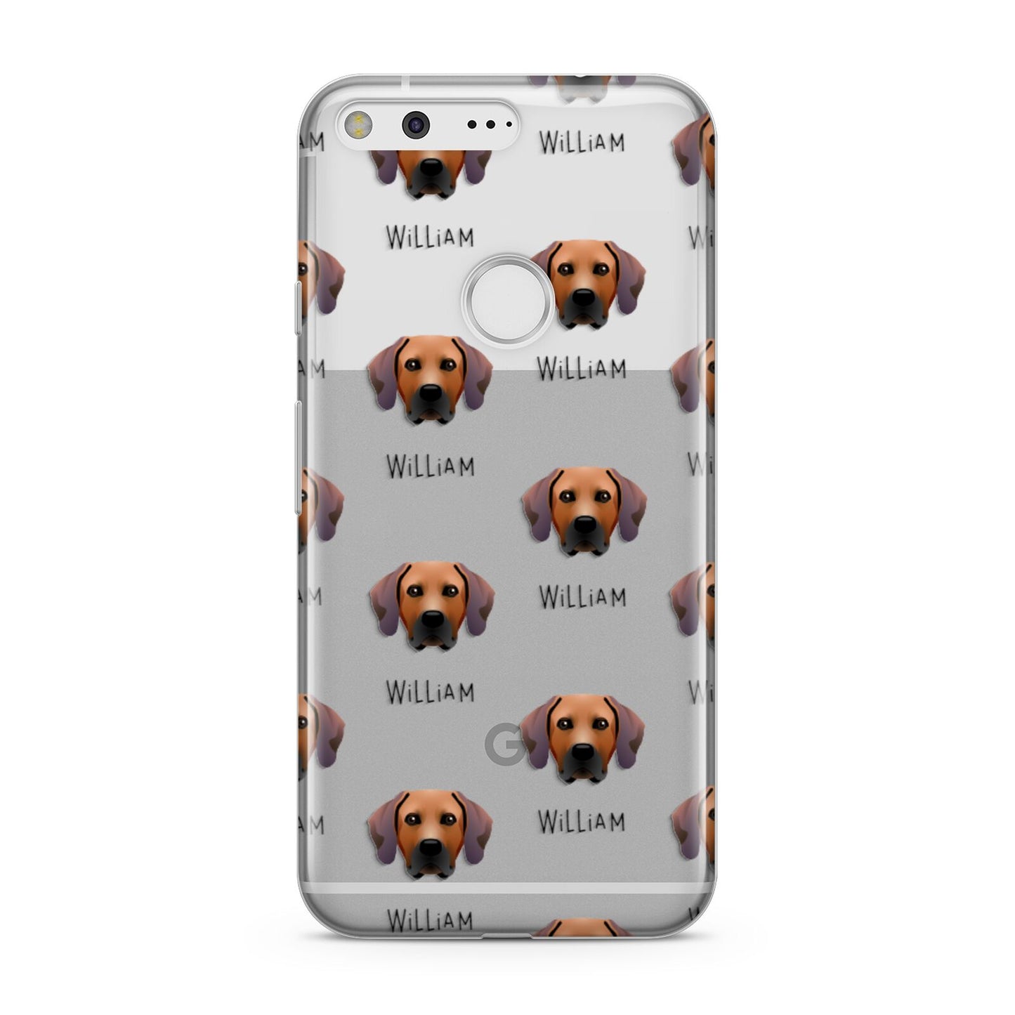 Rhodesian Ridgeback Icon with Name Google Pixel Case