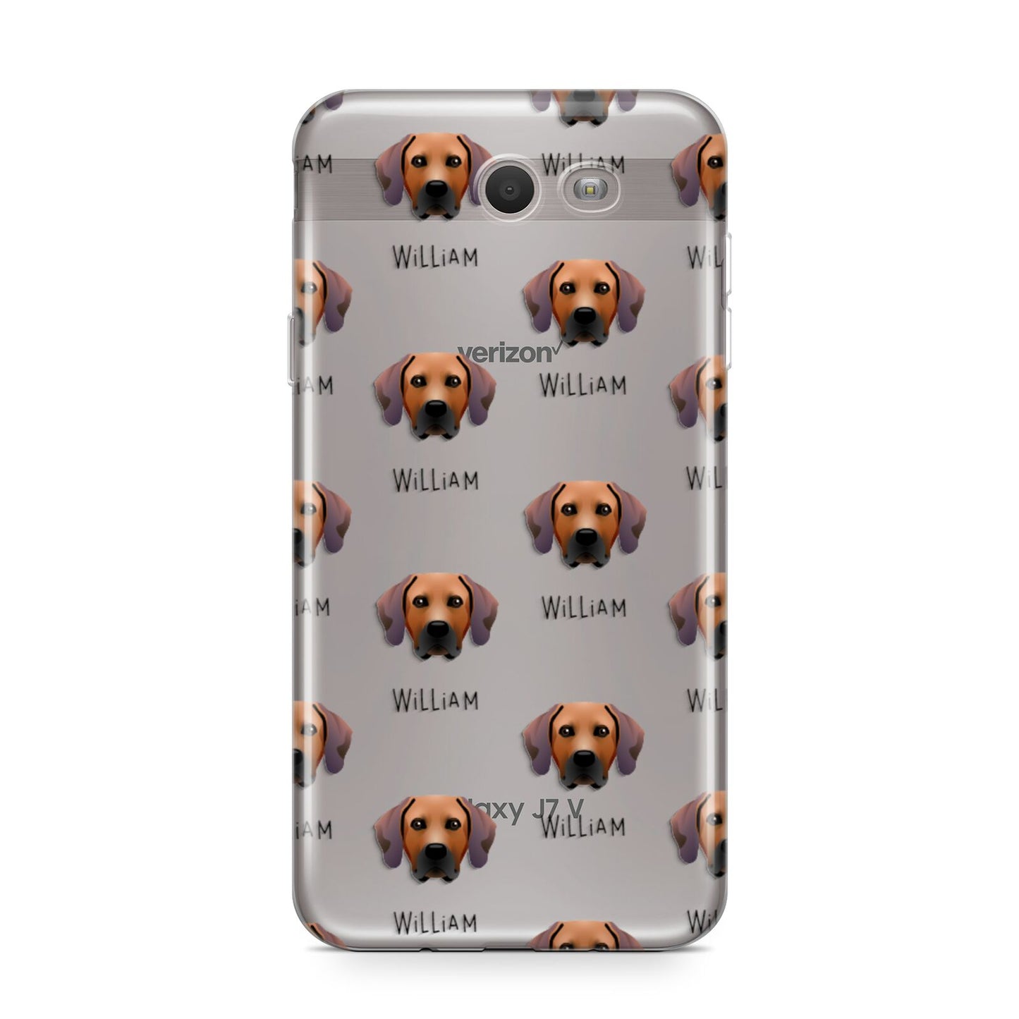 Rhodesian Ridgeback Icon with Name Samsung Galaxy J7 2017 Case