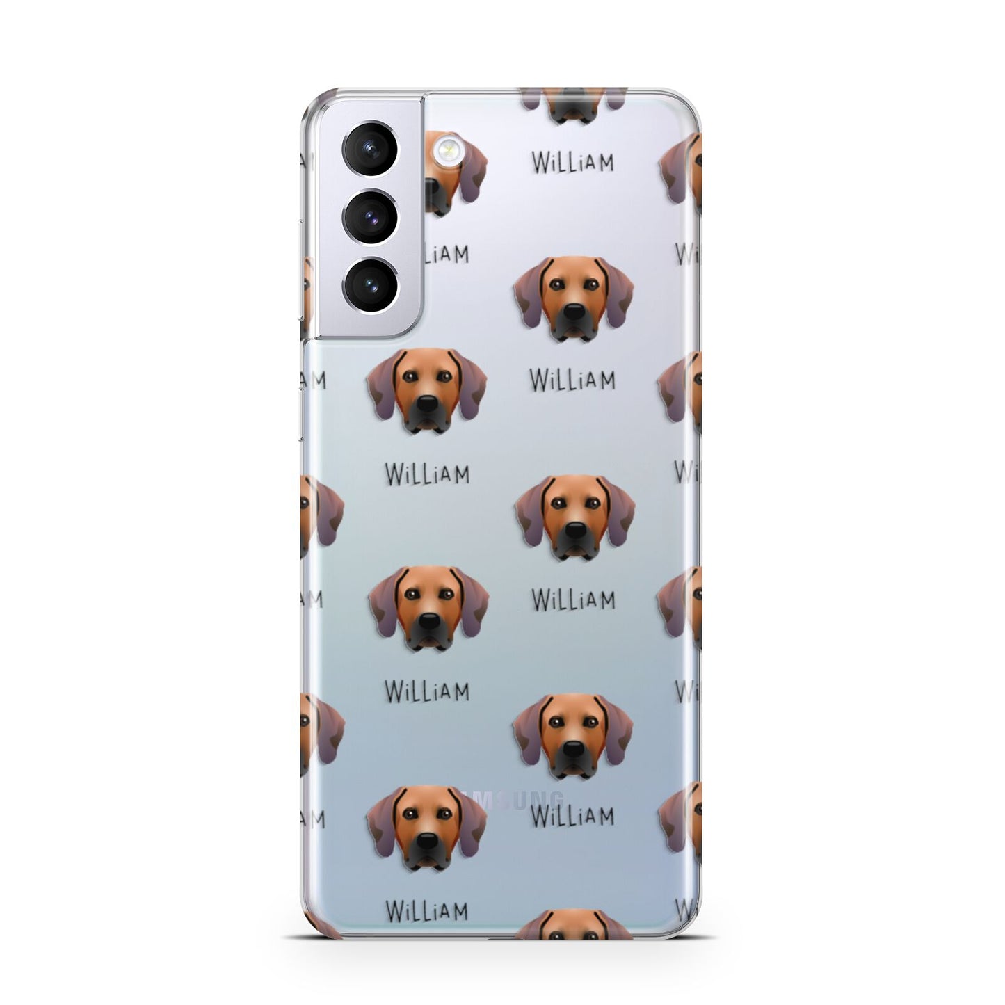 Rhodesian Ridgeback Icon with Name Samsung S21 Plus Phone Case