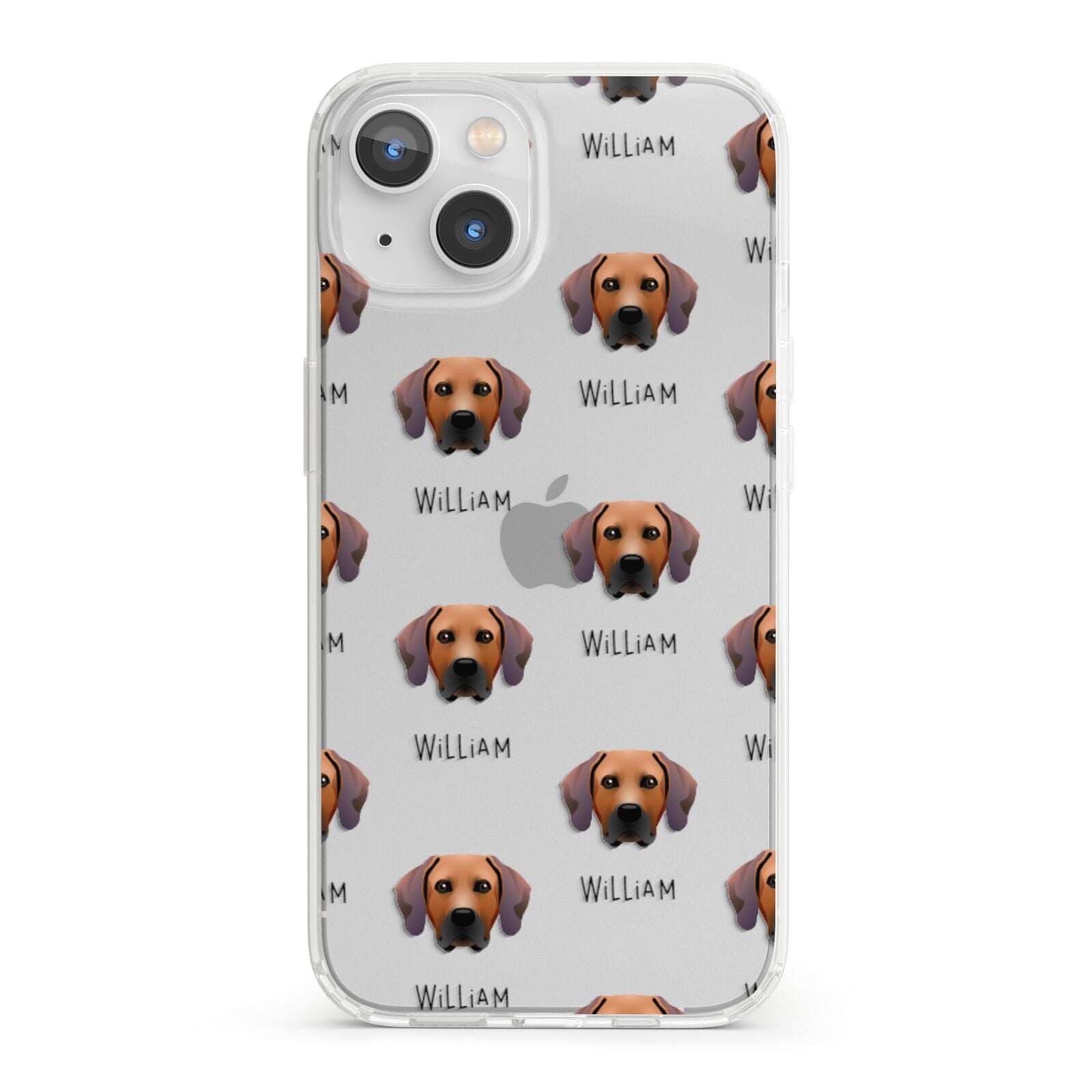 Rhodesian Ridgeback Icon with Name iPhone 13 Clear Bumper Case