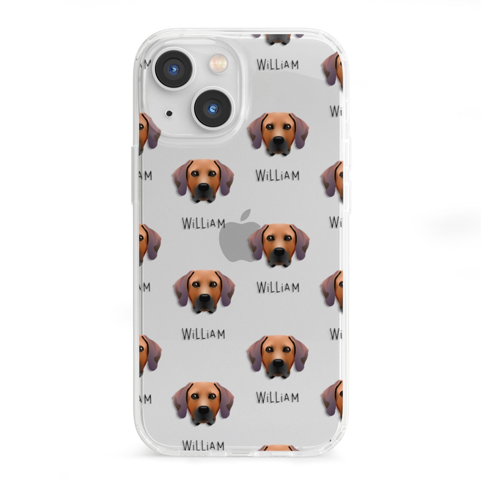 Rhodesian Ridgeback Icon with Name iPhone 13 Mini Clear Bumper Case