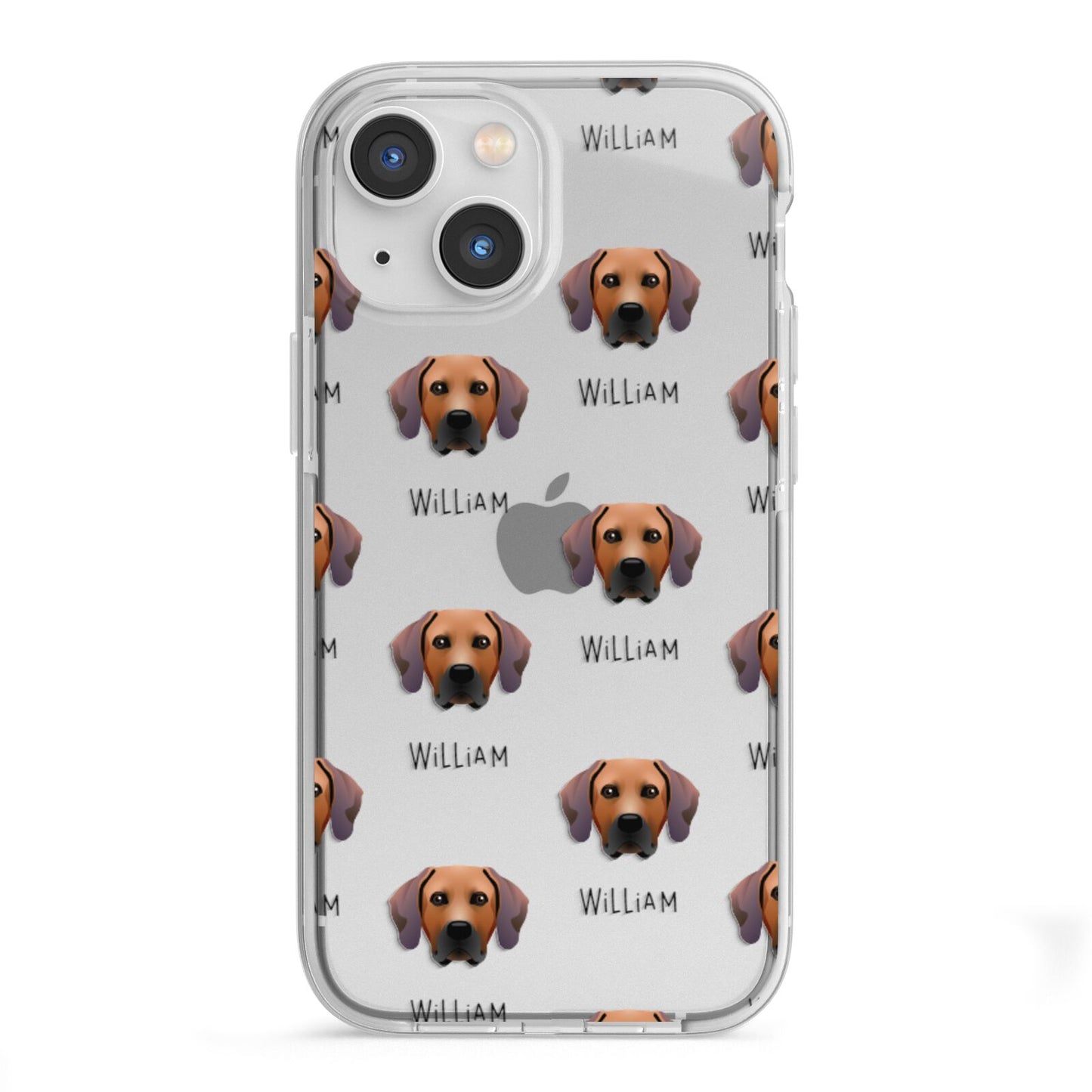 Rhodesian Ridgeback Icon with Name iPhone 13 Mini TPU Impact Case with White Edges