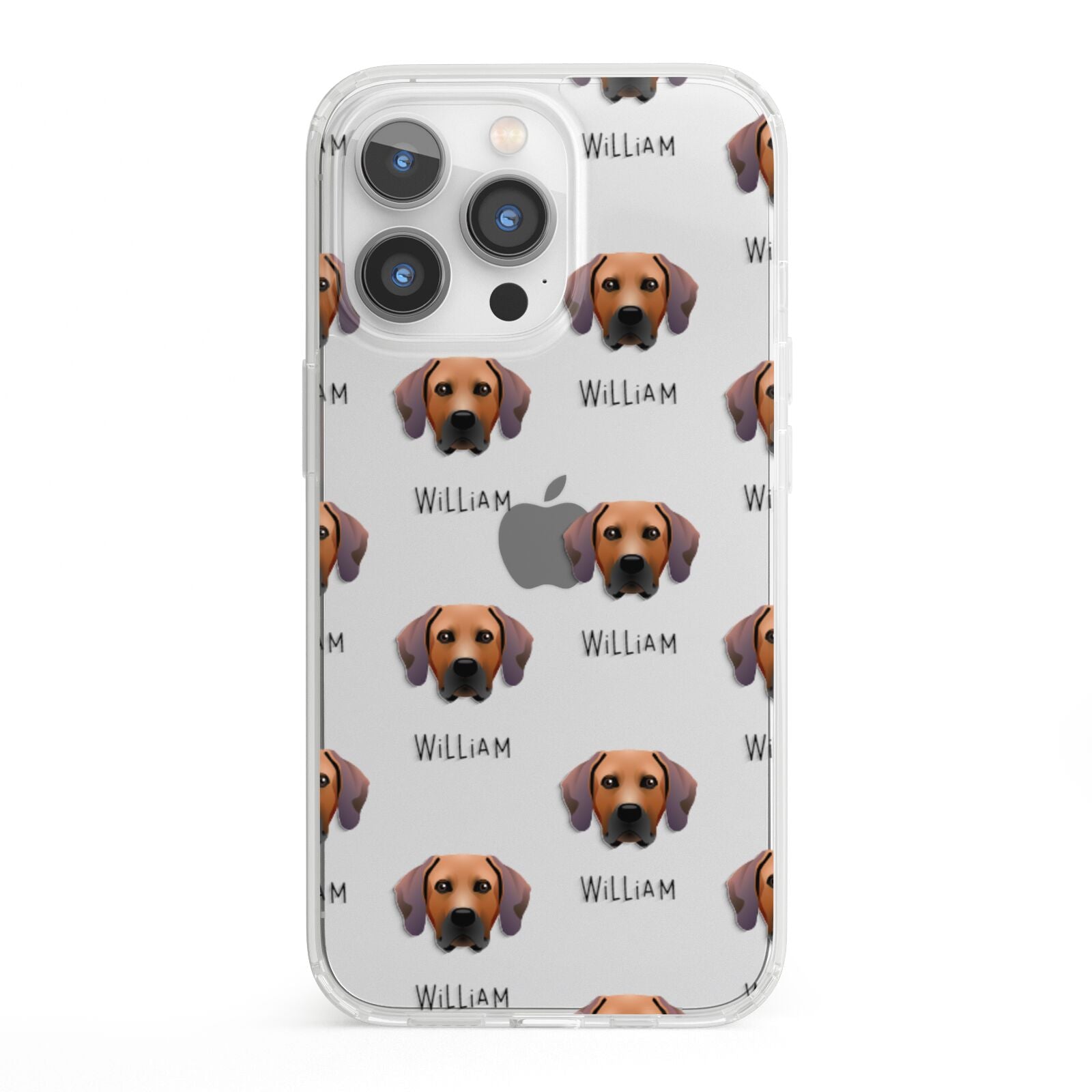 Rhodesian Ridgeback Icon with Name iPhone 13 Pro Clear Bumper Case