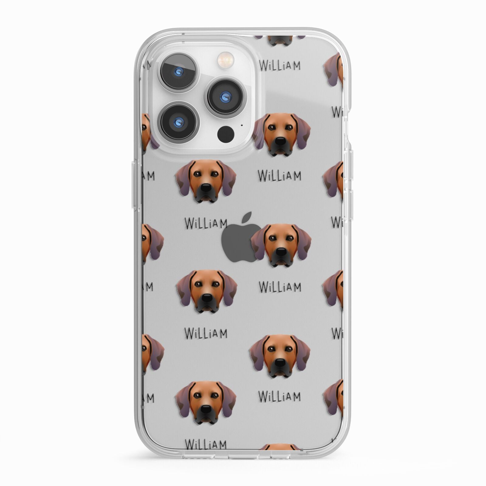 Rhodesian Ridgeback Icon with Name iPhone 13 Pro TPU Impact Case with White Edges