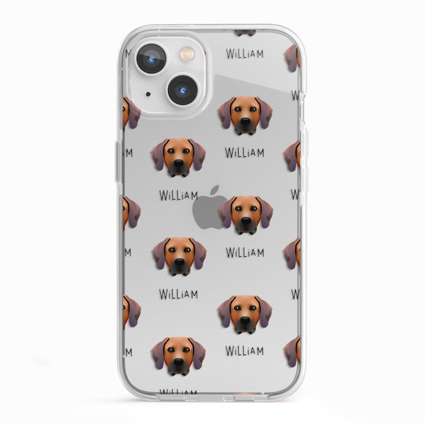 Rhodesian Ridgeback Icon with Name iPhone 13 TPU Impact Case with White Edges