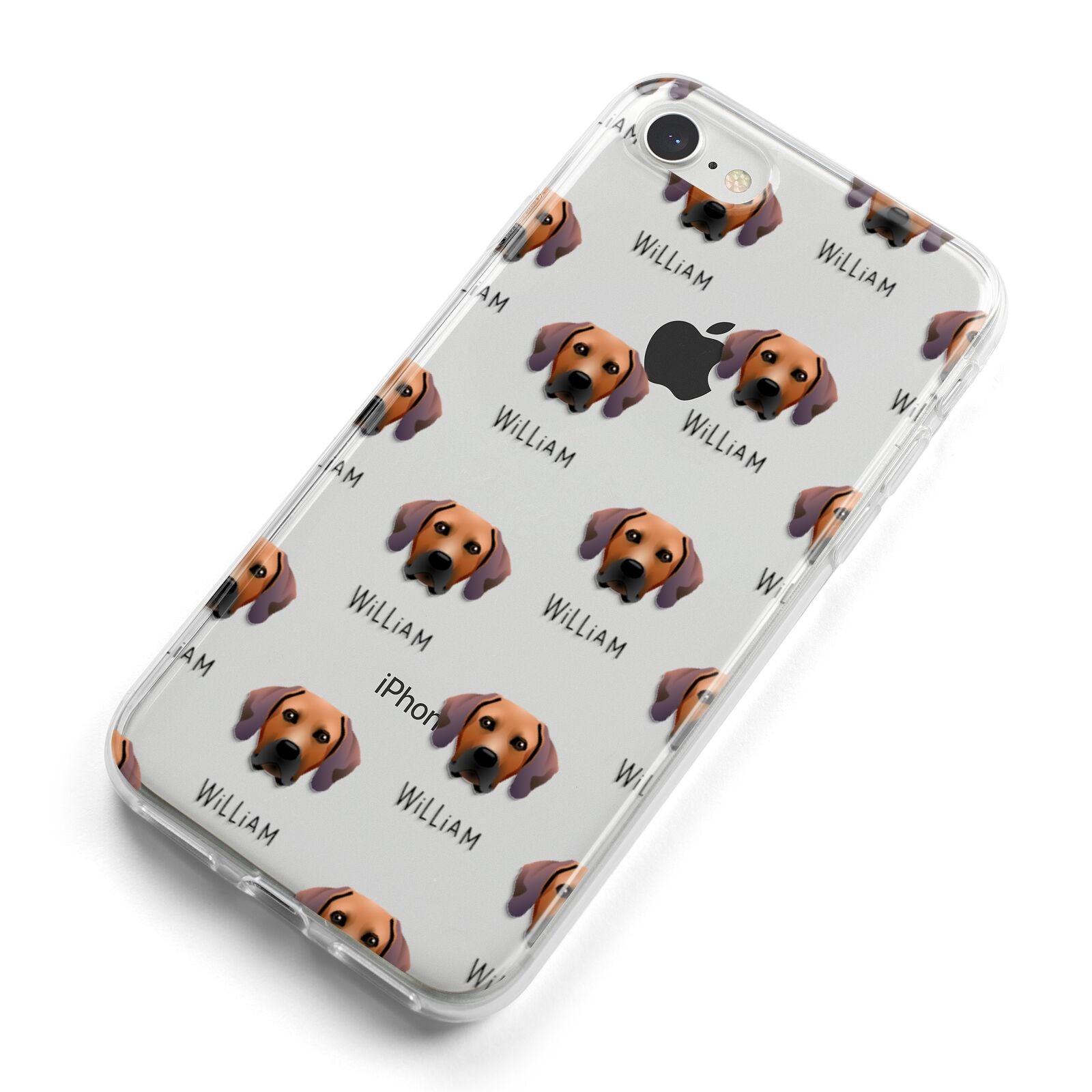 Rhodesian Ridgeback Icon with Name iPhone 8 Bumper Case on Silver iPhone Alternative Image