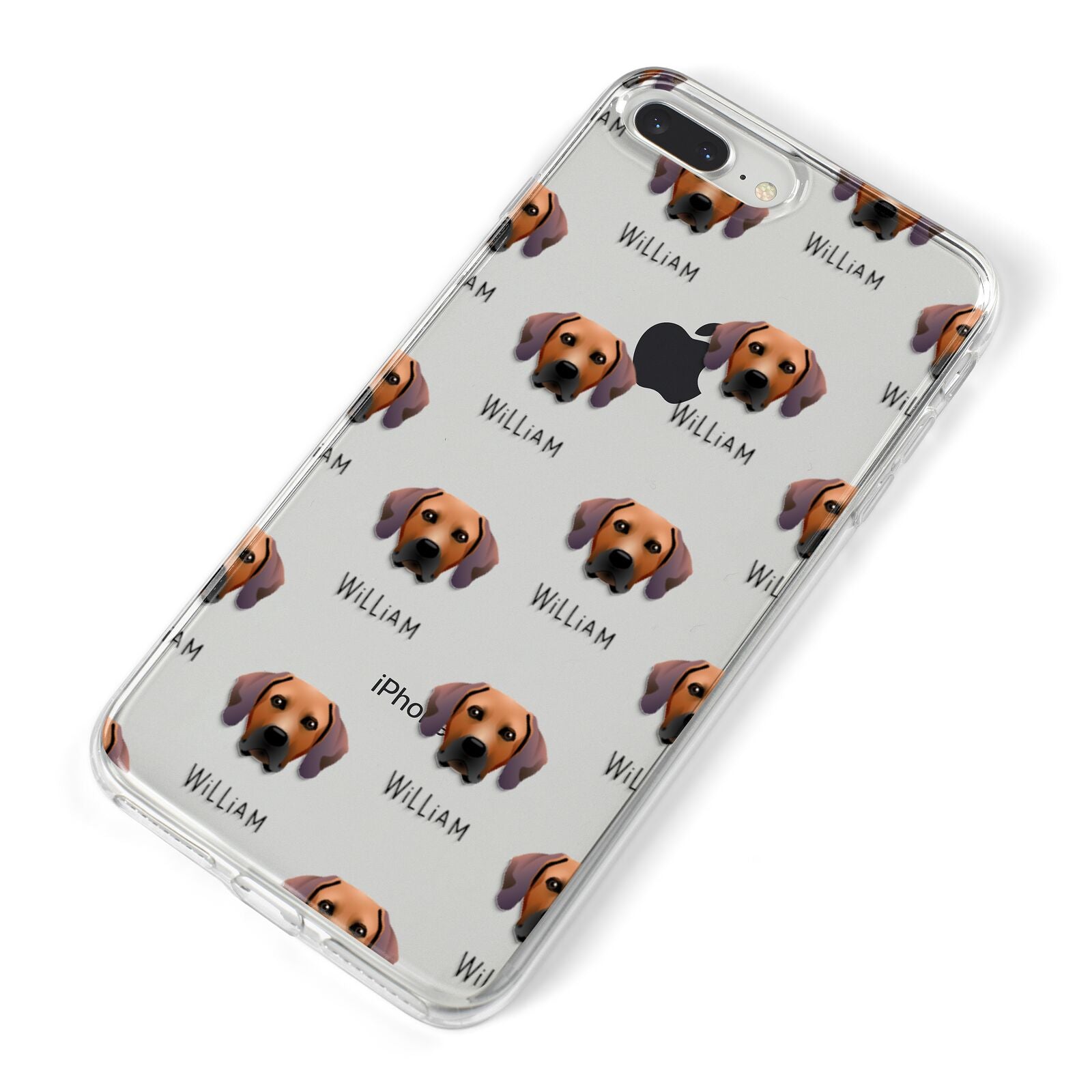 Rhodesian Ridgeback Icon with Name iPhone 8 Plus Bumper Case on Silver iPhone Alternative Image