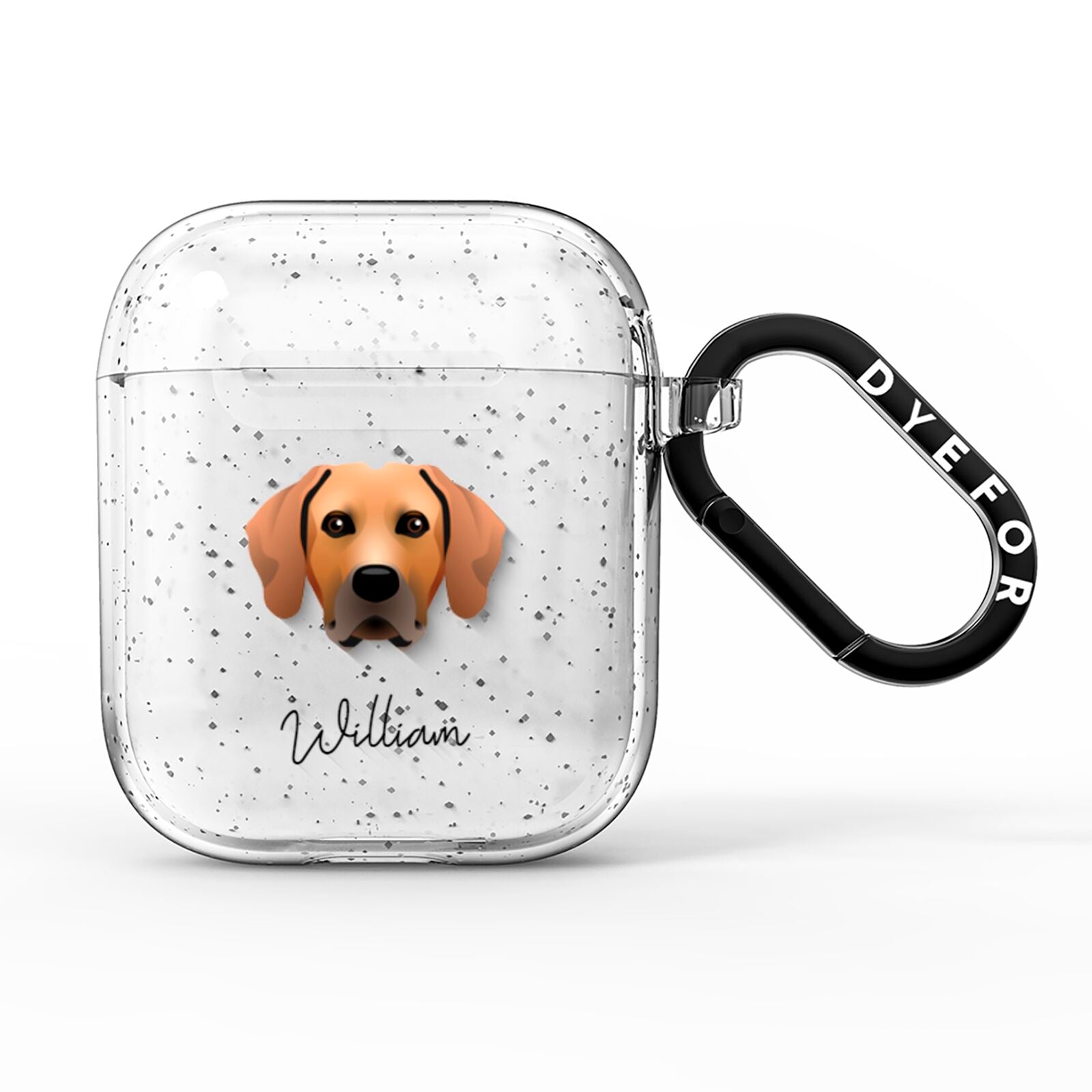 Rhodesian Ridgeback Personalised AirPods Glitter Case