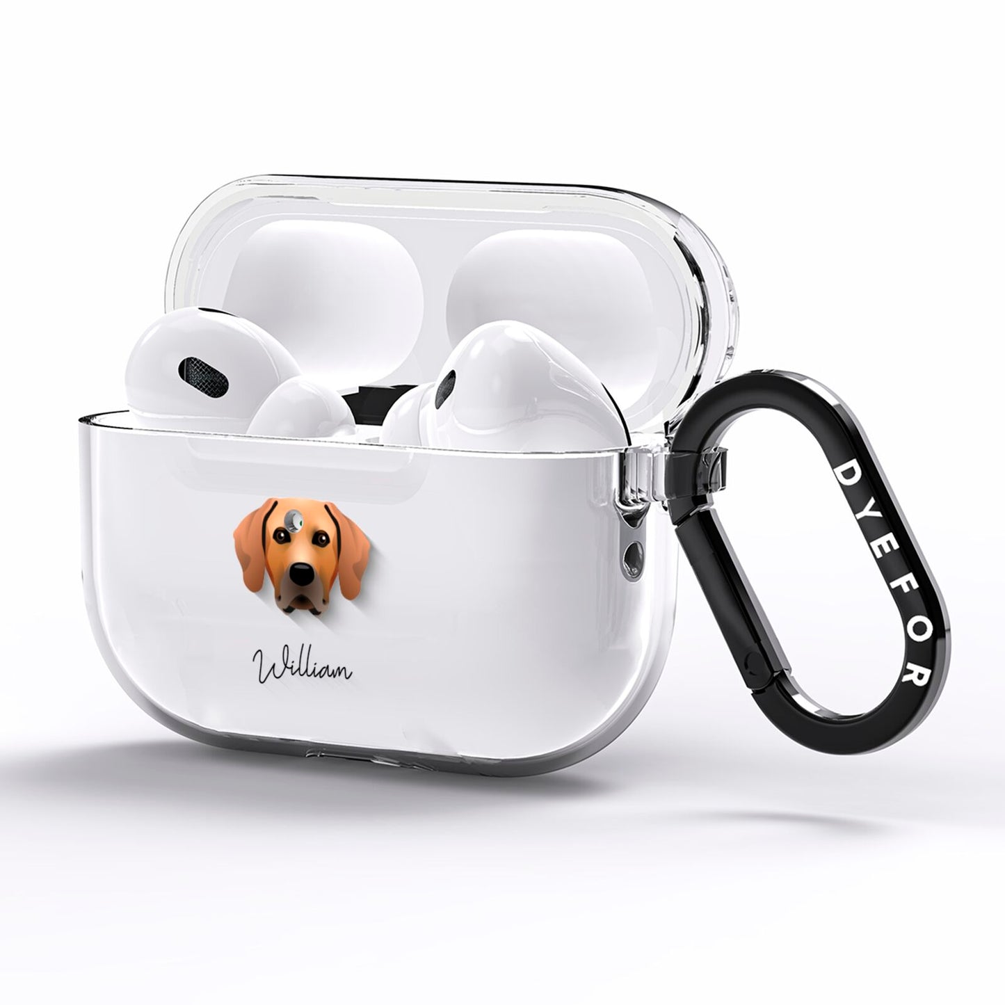 Rhodesian Ridgeback Personalised AirPods Pro Clear Case Side Image