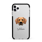 Rhodesian Ridgeback Personalised Apple iPhone 11 Pro Max in Silver with Black Impact Case