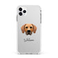 Rhodesian Ridgeback Personalised Apple iPhone 11 Pro Max in Silver with White Impact Case