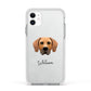 Rhodesian Ridgeback Personalised Apple iPhone 11 in White with White Impact Case