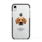 Rhodesian Ridgeback Personalised Apple iPhone XR Impact Case Black Edge on Silver Phone