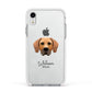 Rhodesian Ridgeback Personalised Apple iPhone XR Impact Case White Edge on Silver Phone