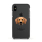 Rhodesian Ridgeback Personalised Apple iPhone Xs Impact Case Black Edge on Black Phone