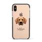 Rhodesian Ridgeback Personalised Apple iPhone Xs Impact Case Black Edge on Gold Phone