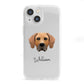 Rhodesian Ridgeback Personalised iPhone 13 Mini Clear Bumper Case