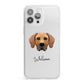 Rhodesian Ridgeback Personalised iPhone 13 Pro Max Clear Bumper Case