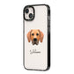 Rhodesian Ridgeback Personalised iPhone 14 Plus Black Impact Case Side Angle on Silver phone