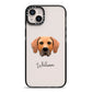 Rhodesian Ridgeback Personalised iPhone 14 Plus Black Impact Case on Silver phone