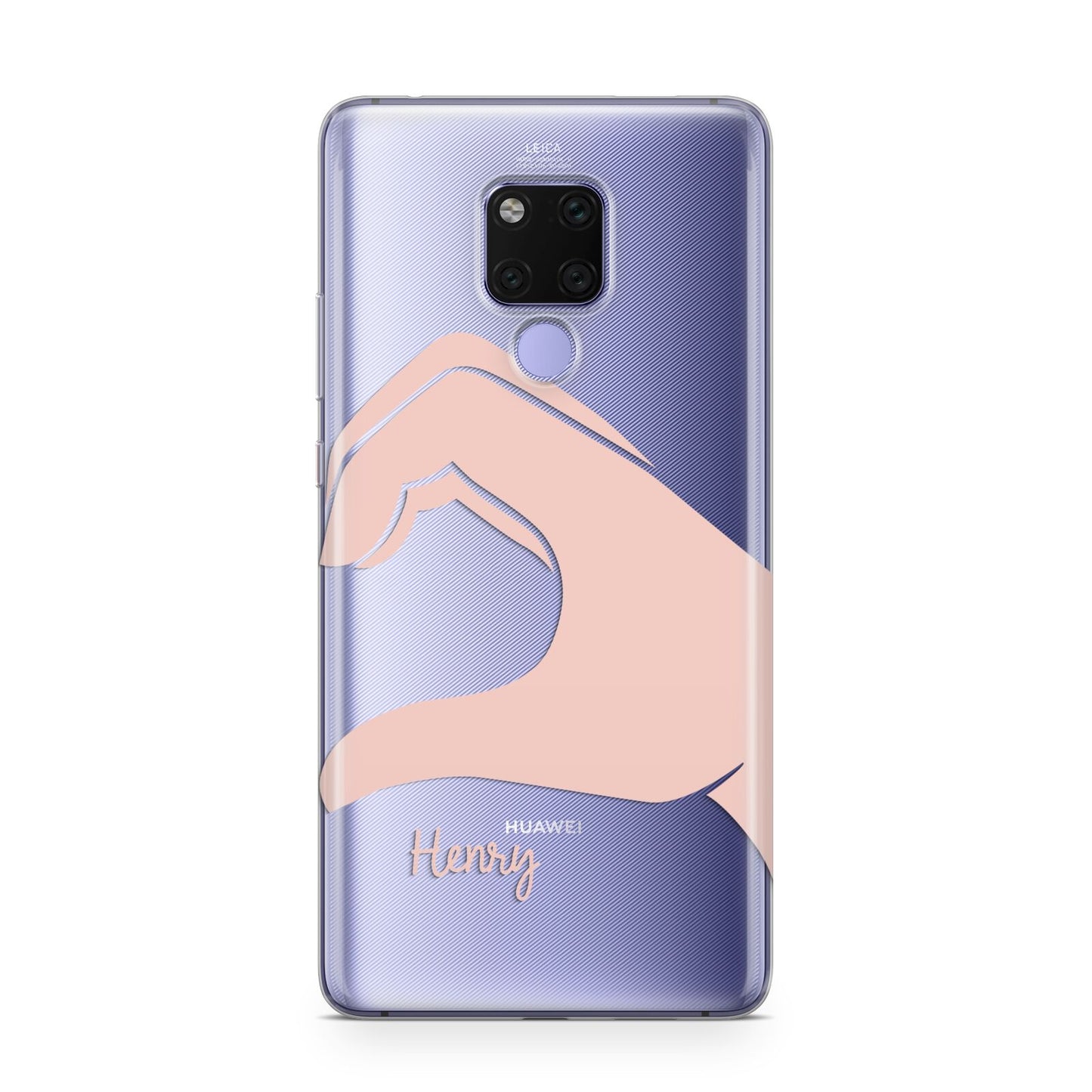 Right Hand in Half Heart with Name Huawei Mate 20X Phone Case