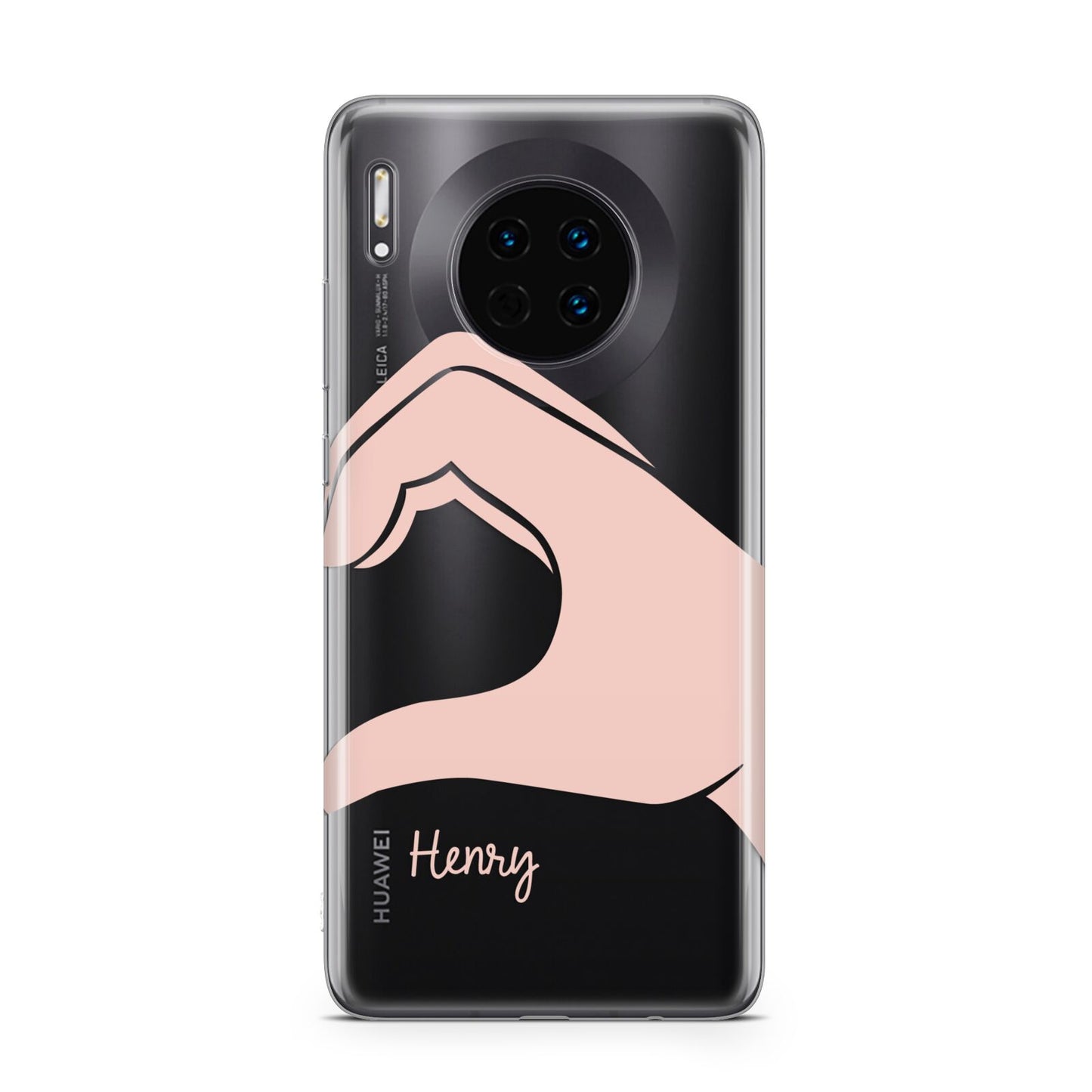 Right Hand in Half Heart with Name Huawei Mate 30