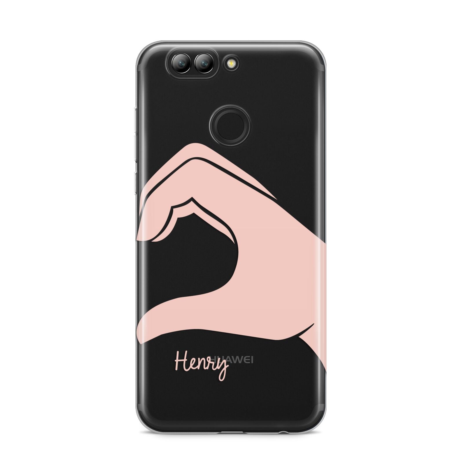 Right Hand in Half Heart with Name Huawei Nova 2s Phone Case