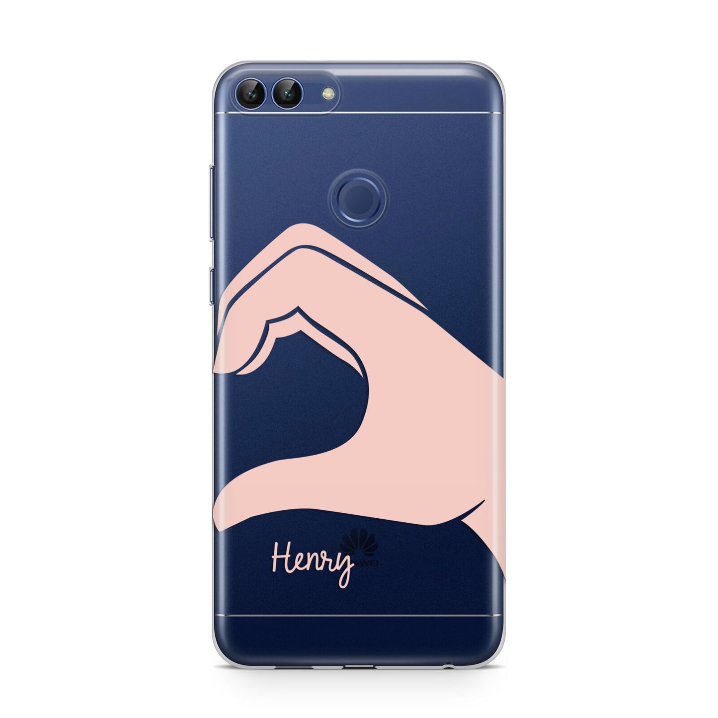 Right Hand in Half Heart with Name Huawei P Smart Case