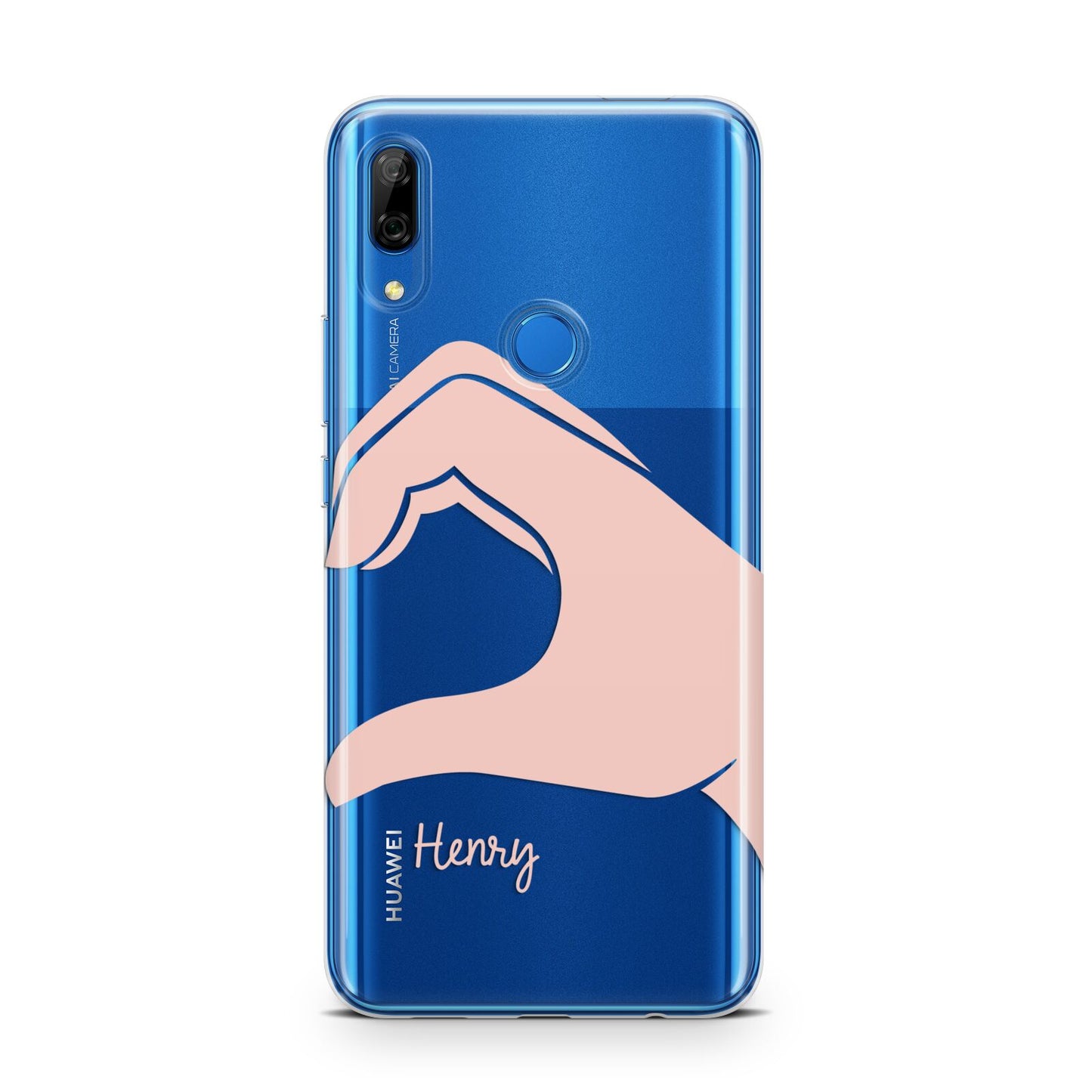 Right Hand in Half Heart with Name Huawei P Smart Z