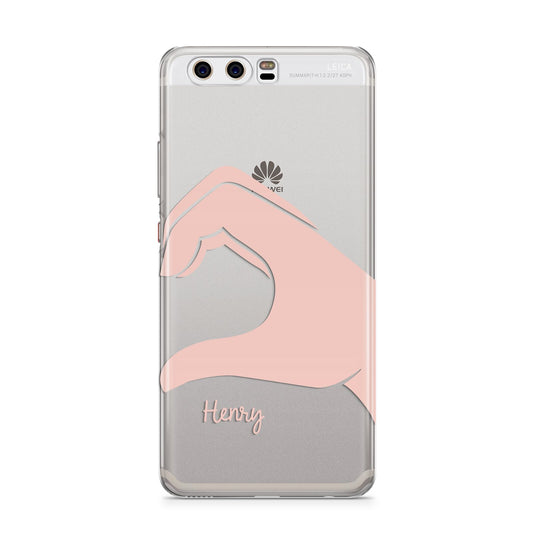 Right Hand in Half Heart with Name Huawei P10 Phone Case