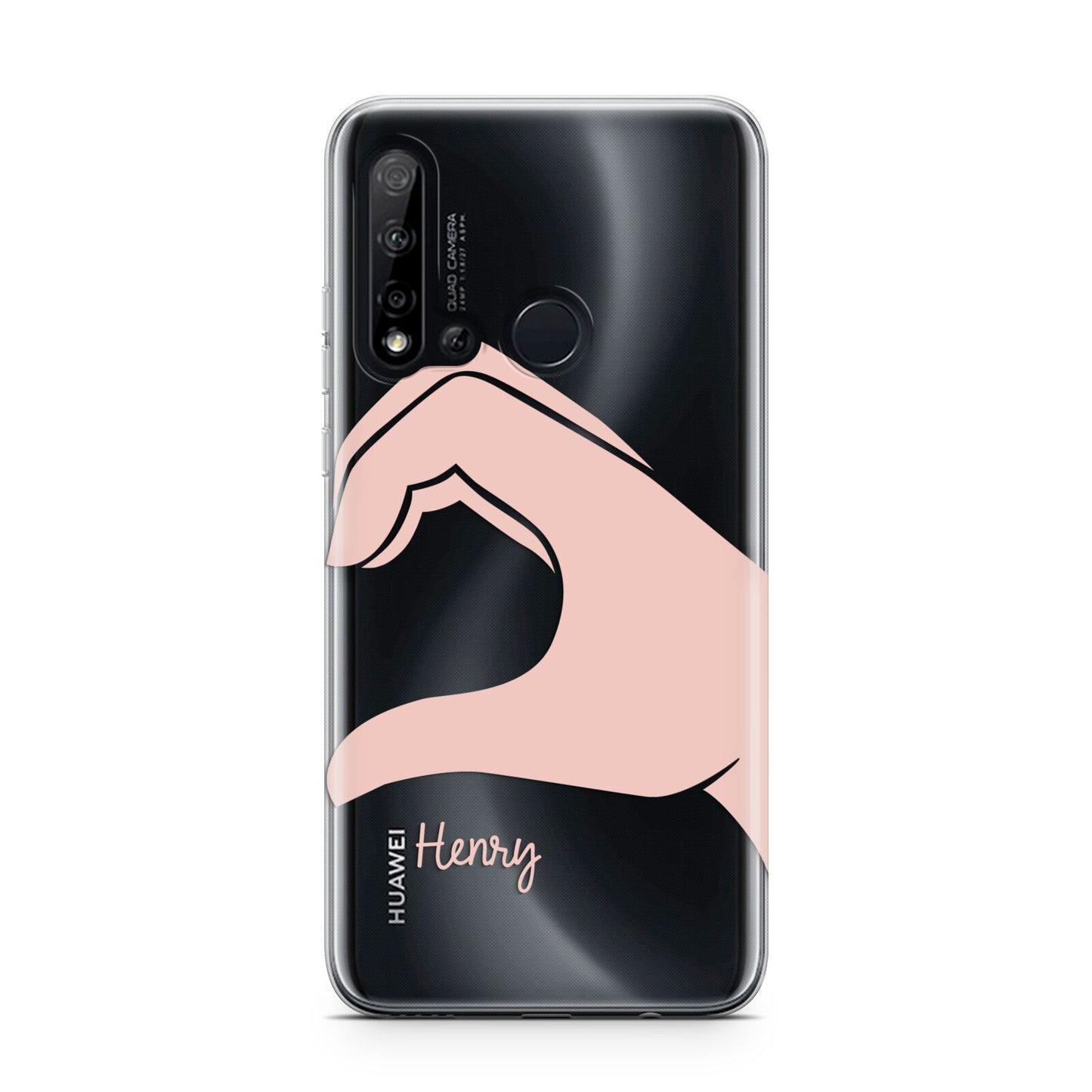 Right Hand in Half Heart with Name Huawei P20 Lite 5G Phone Case