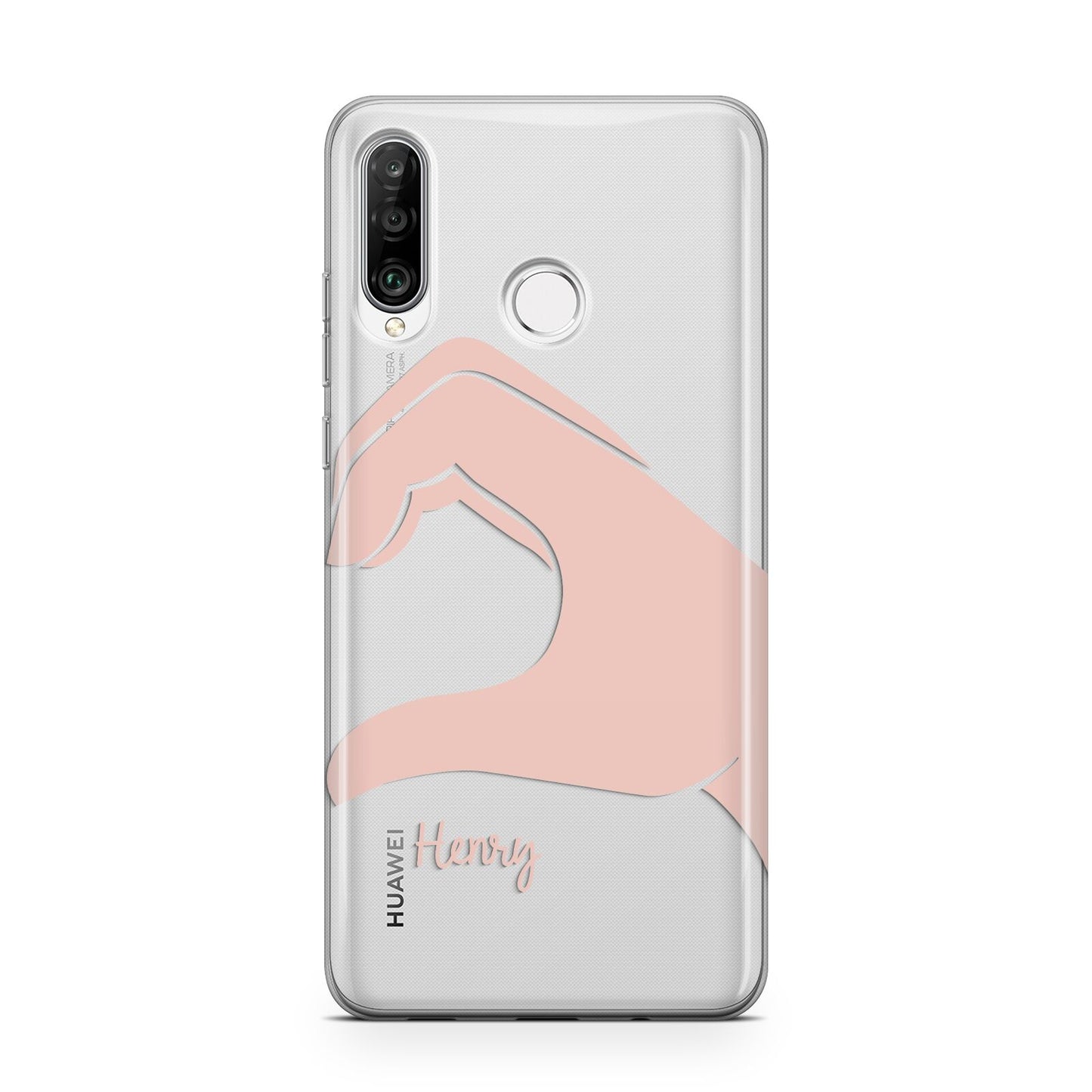 Right Hand in Half Heart with Name Huawei P30 Lite Phone Case