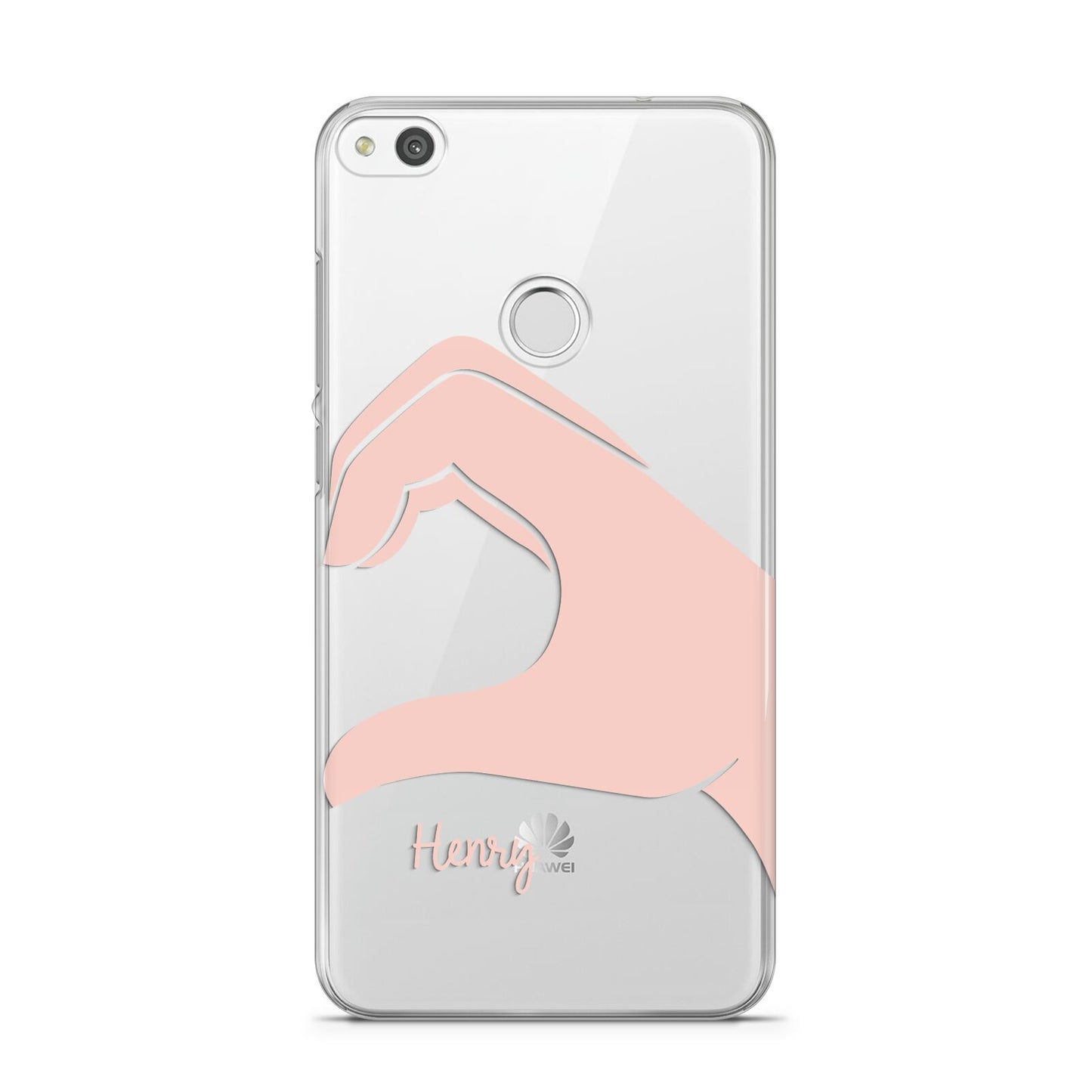 Right Hand in Half Heart with Name Huawei P8 Lite Case