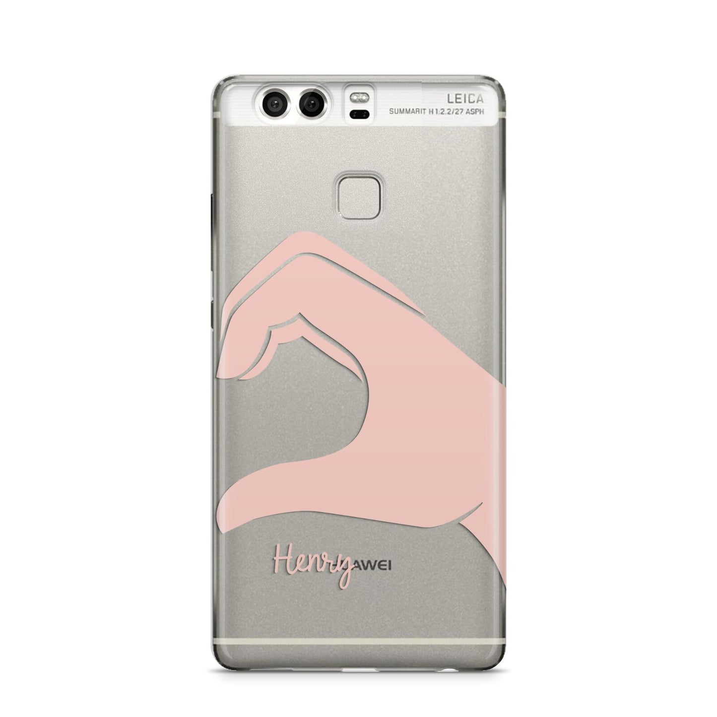 Right Hand in Half Heart with Name Huawei P9 Case