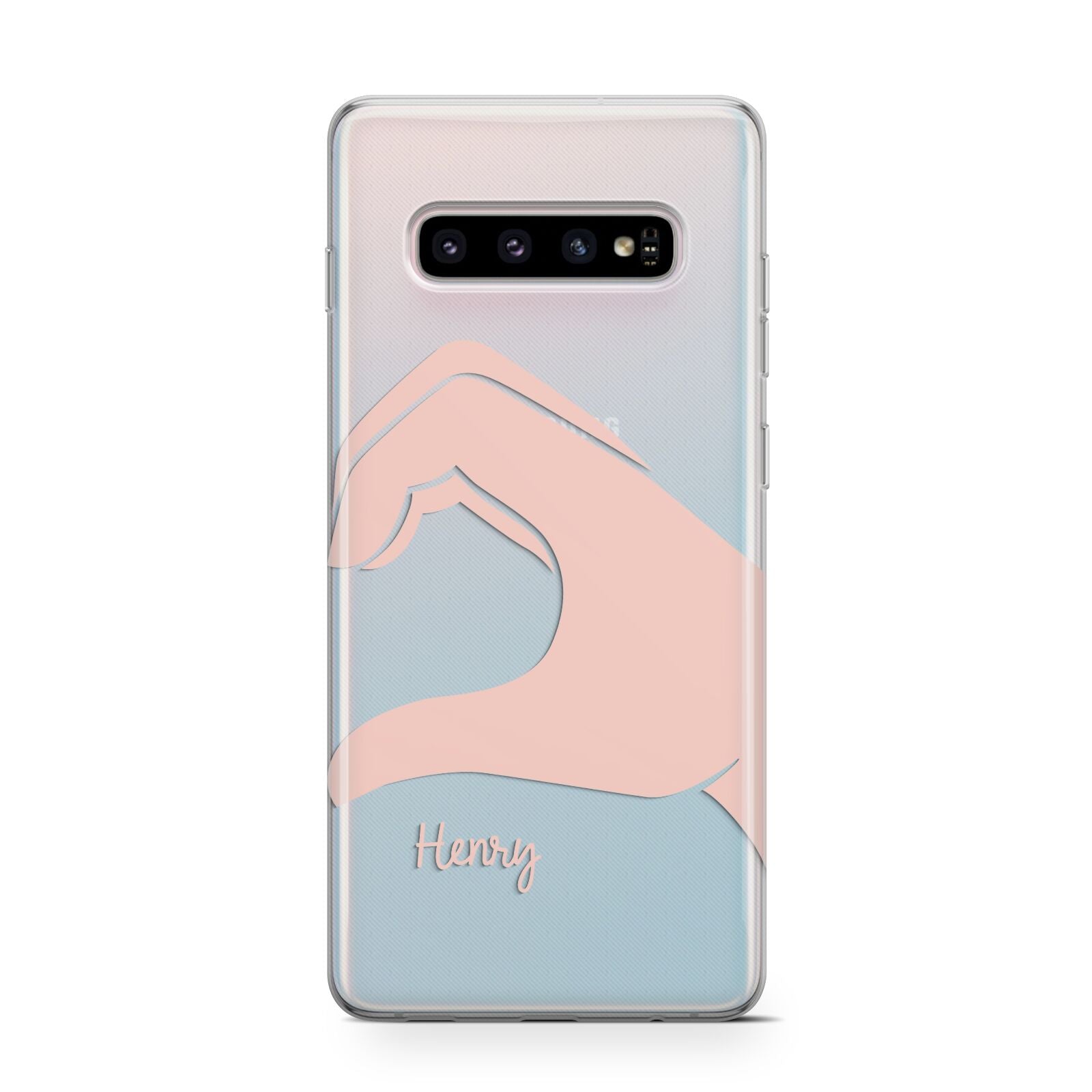 Right Hand in Half Heart with Name Protective Samsung Galaxy Case