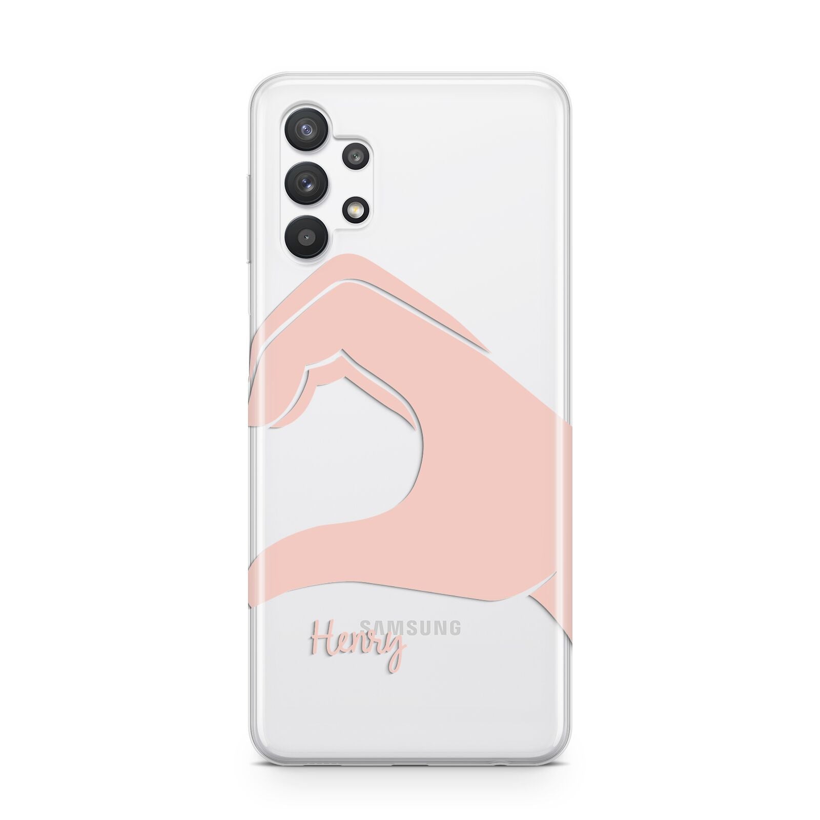 Right Hand in Half Heart with Name Samsung A32 5G Case