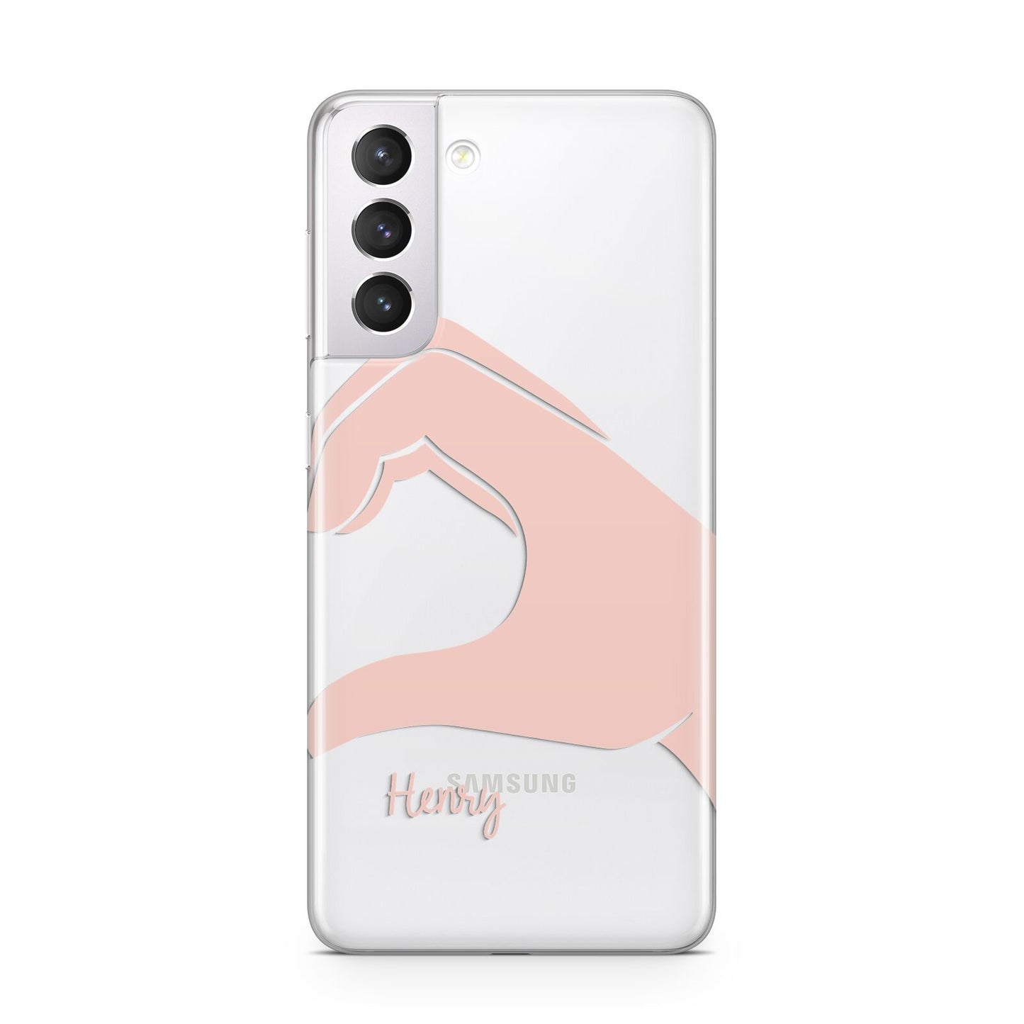 Right Hand in Half Heart with Name Samsung S21 Case